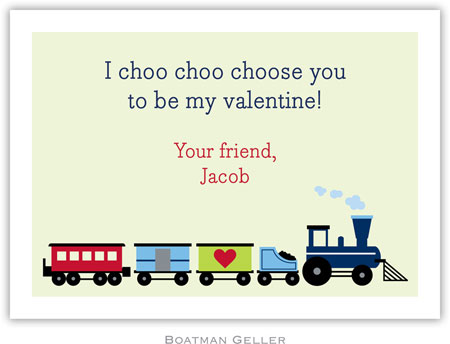 Boatman Geller Stationery - Train Valentine's Day Cards